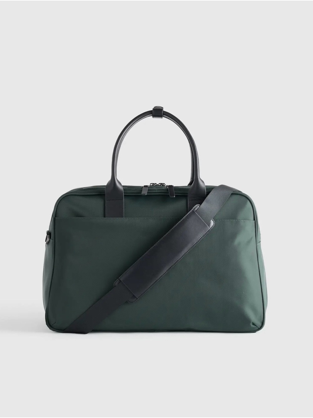 Quince Dark Green Travel Weekender with Black Handles